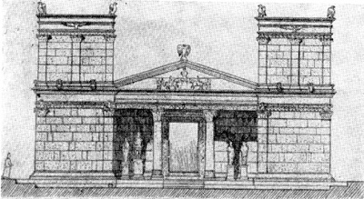 Храм Ваал-Шамин в Сейя-Си. Реконструкция фасада