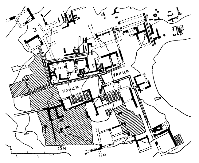 Чанху-Даро, XXXIII—XX вв. до н. э. План поселения