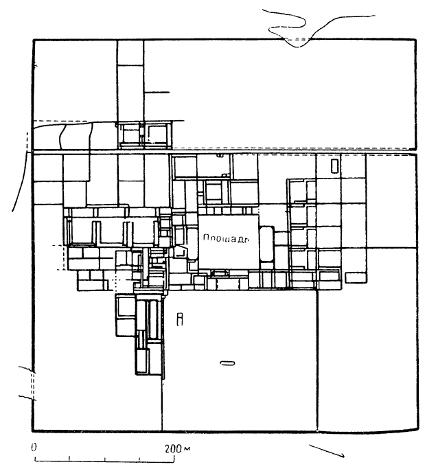 Виракочапампа. Генеральный план города, около 1500 г.