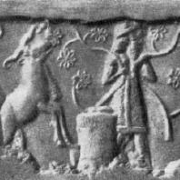 Цилиндрическая печать. Период Джемдет-Наср. Около 3000 г. до н. э.