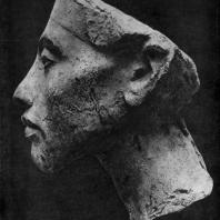 Голова фараона Эхнатона. XVIII династия. Начало 14 в. до н. э. Берлин