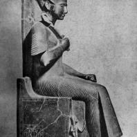 Статуя фараона Рамсеса II. Черный гранит. XIX династия. 13 в. до н. э. Турин. Музей