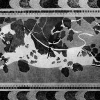 Акробаты с быком. Фреска Кносского дворца (частично реставрирована). 16 в. до н. э. Гераклейон. Музей