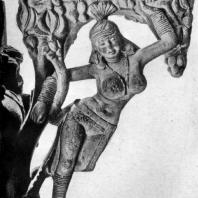 Якшини. Скульптура южных ворот ступы в Санчи. 1 в. до н. э. 