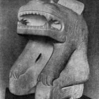 Статуя человека-тигра из Аньяна. Мрамор. Период Шан (Инь). 2 тыс. до н. э. Пекин. Музей Гугун