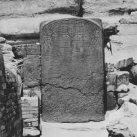 Стела фараона Тотмеса IV, установлена между лапами сфинкса. Красный гранит. Гизе. Египет. Фото: Анджей Дзевановский