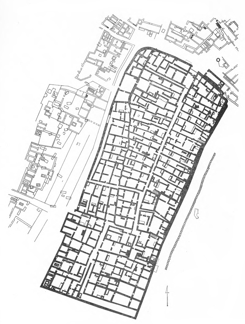 Деир-эль-Медине. План поселка рабочих времени XVIII—XX династий