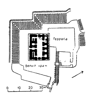 Урук. Белый храм, конец IV тысячелетия до н. э. План