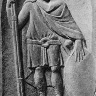Надгробная стела Аврелия Сабия, солдата второго легиона. Мрамор. II в.н.э. Греко-римский музей в Александрии