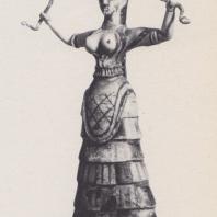 Богиня со змеями. Статуэтка из Кносса, фаянс, ок. 1550 г. до н. э. Фото: Анджей Дзевановский